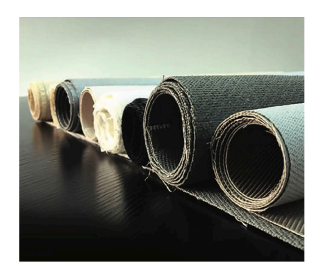 Rolled industrial filtration fabric materials